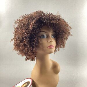 Sydney Short Curly #T1B/30 Black Honey Brown Remi Quality Full Wig